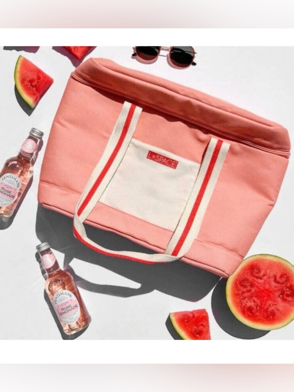 L'Space Coastal Cooler Pink Insulated Tote